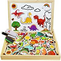 COOLJOY 118 Piezas Puzzles de Madera Magnético- Pizarra Magnética Rompecabezas para Niños 3 4 5 Año ect- Pizarra…
